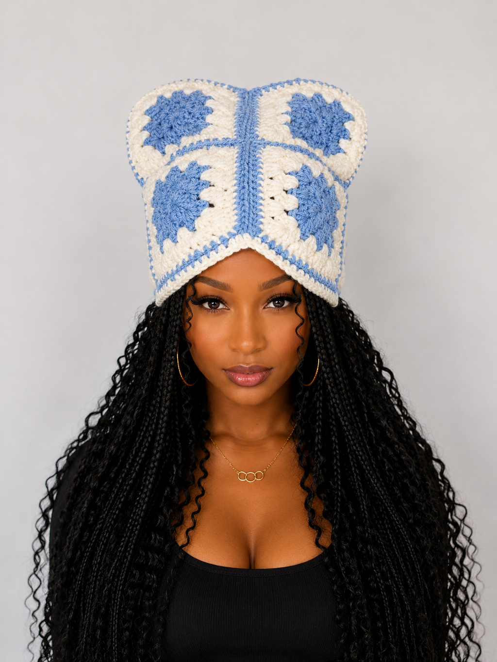 baby blue aura CB hat