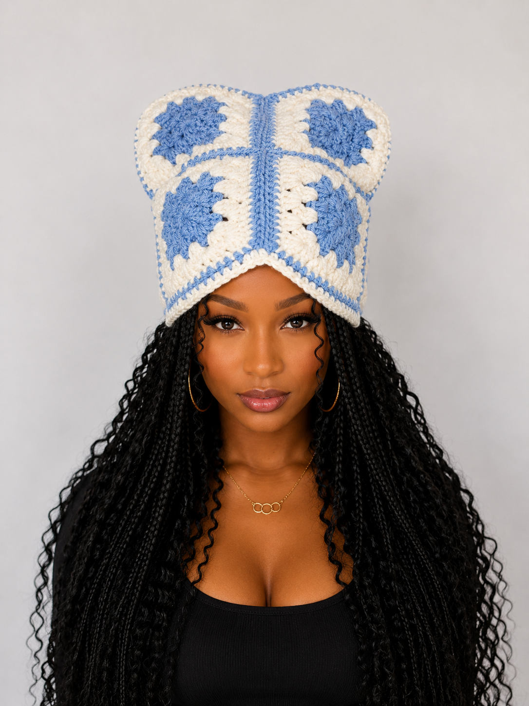 baby blue aura CB hat
