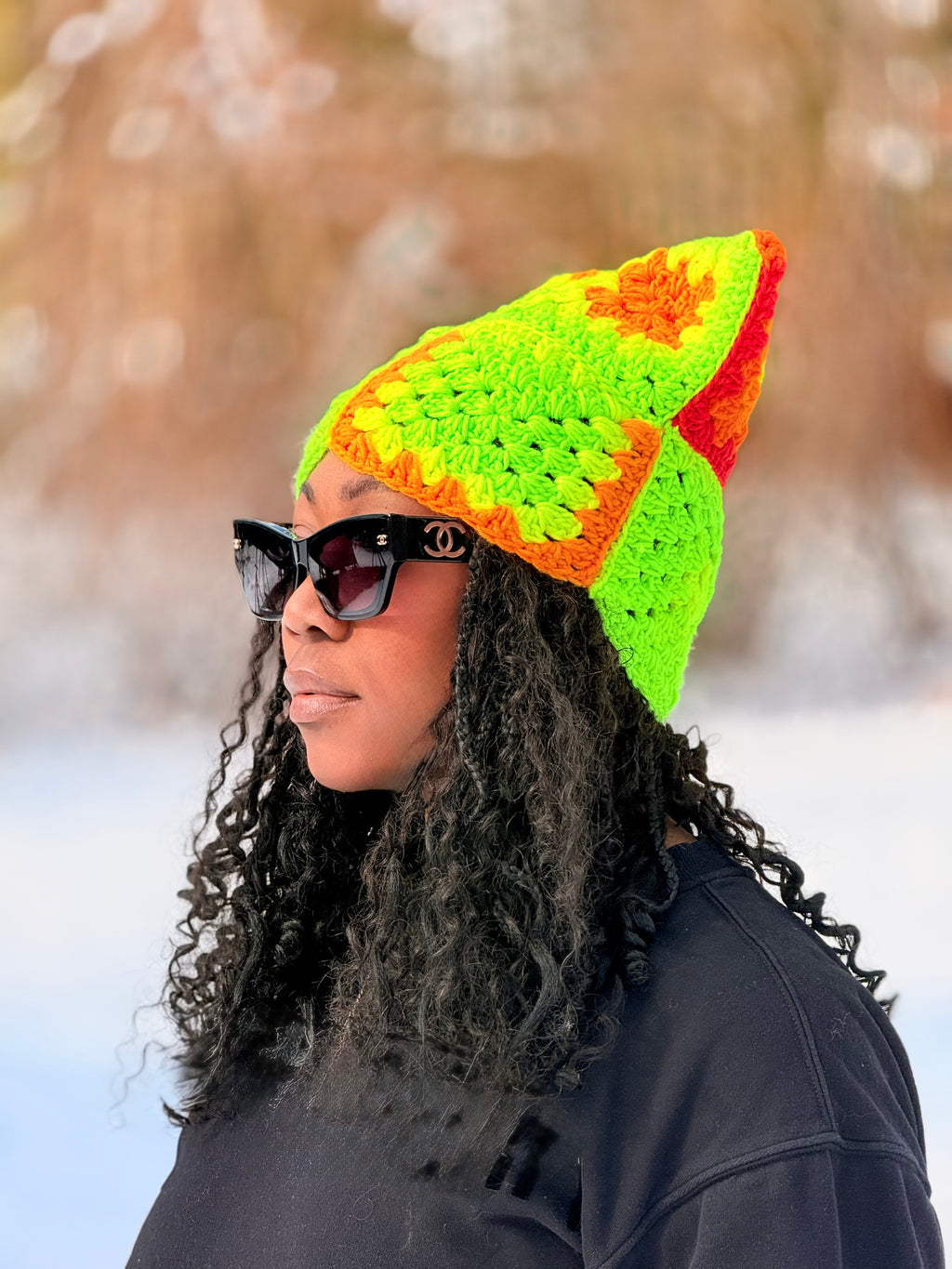 Neon color CB beanie