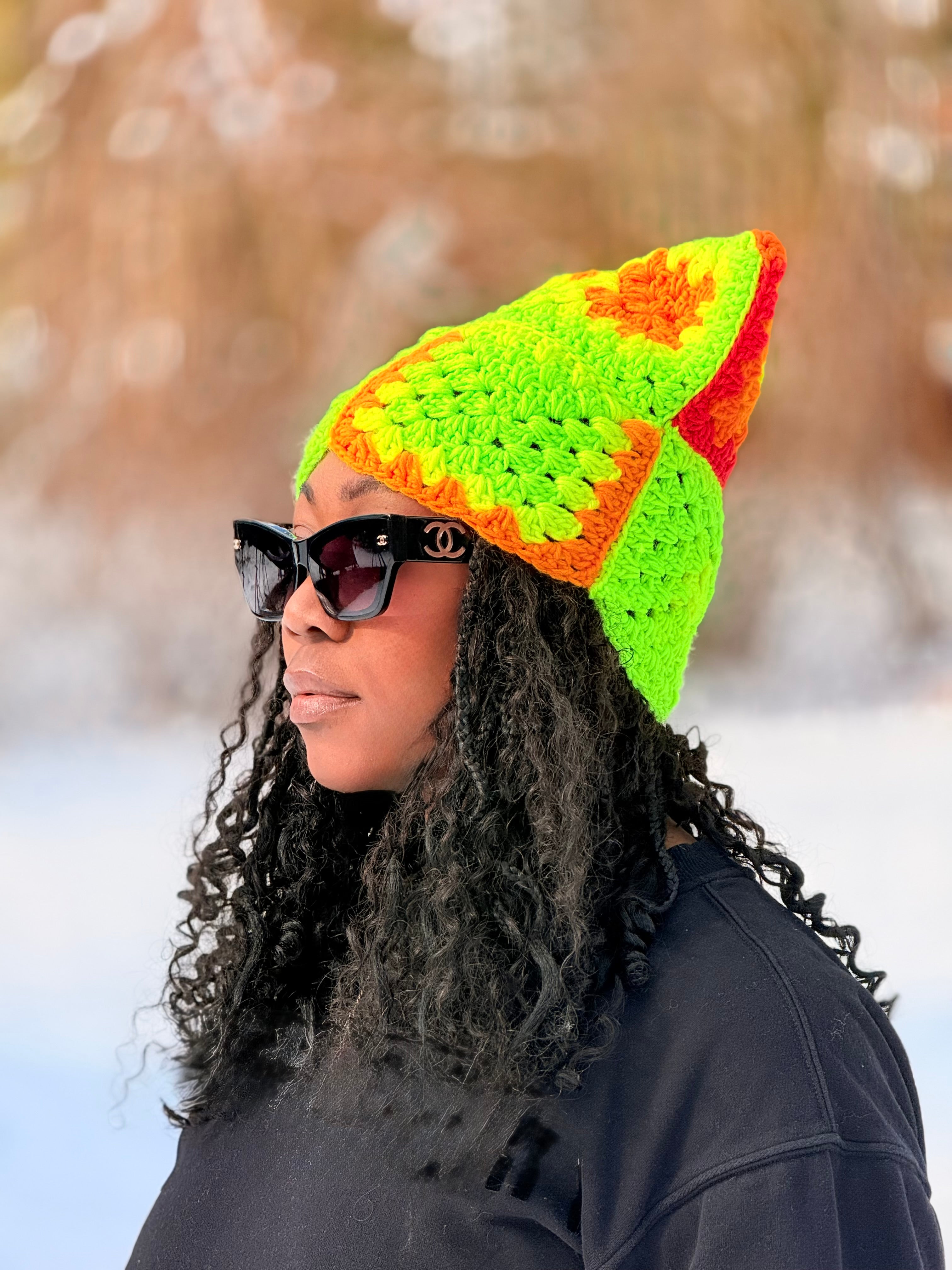 Neon color CB beanie
